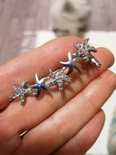 Nueva moda, Clip de diamantes de imitación para oreja perforada para mujer, elegante, Vintage, gótico, cristal, diamantes de imitación, para envolver la oreja, Clip de perno, pendientes, joyería