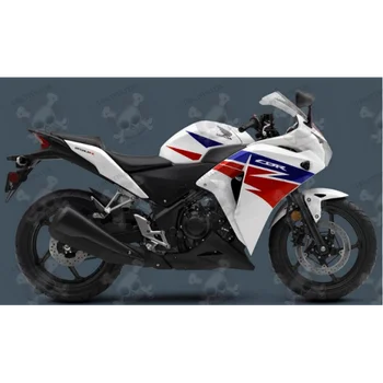 

CBR 250R YEAR 2013 WHITE/RED/BLUE VERSION DECALS size ORIGINAL