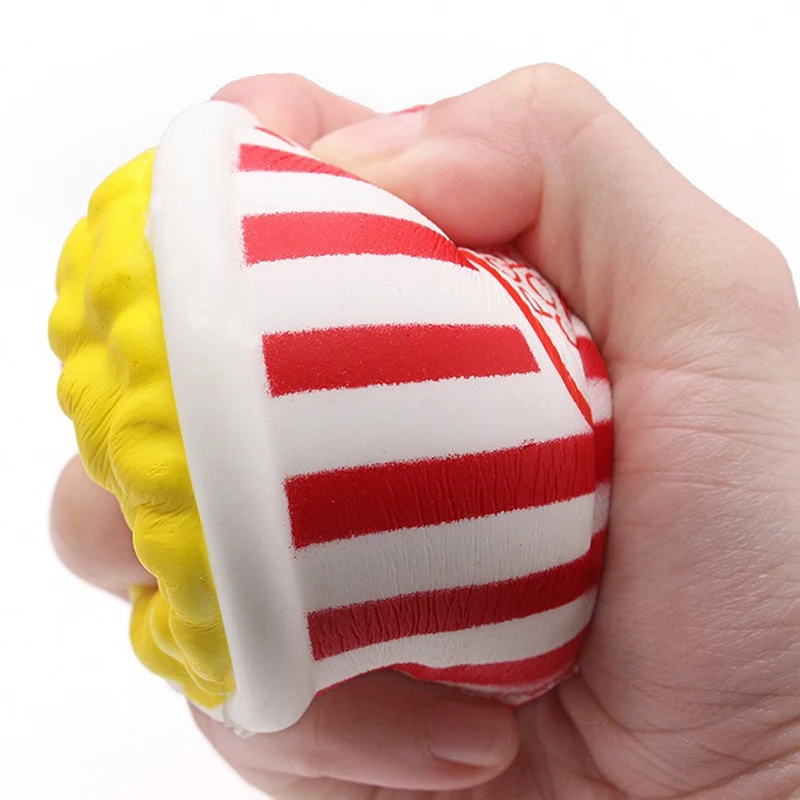 New Fashion Jumbo Slow Rising Squishy Toys Popcorn Fries Straw Cup Fast Food Stress Reliever Toys for children In Gags Toys 1PCS