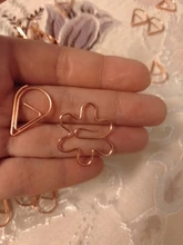 TUTU 60 unids/lote de Material de Metal de 28mm Clips de papel oro Color de rosa Kawaii divertido regalo Oficina escuela papelería marcado Clip H0288