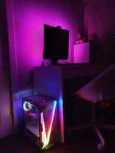 Tira de Luces LED de 5V, lámpara de luz de fondo Flexible USB 5050 RGB, cinta de diodos, teléfono, Bluetooth, aplicación de fondo para habitación, 1-30M