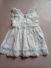 Citgeett-ropa a juego de verano para Hermanas, Pelele de encaje de Manga mariposa + diadema, conjunto de 2 piezas, vestido blanco de encaje