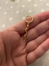 ANENJERY-pendientes de aro de Plata de Ley 925 para hombre y mujer, joyería de Animal dorado y plateado, S-E1386