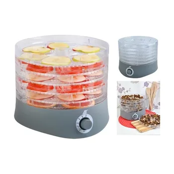 

Dryer food grocery mushroom vegetable herb meat gray round adjustable temperature 280W #6428
