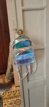 PVC transparente claro las mujeres mochila bolso Ita Harajuku bolso de escuela para chicas adolescentes mochila Kawaii mochila holográfica mochila