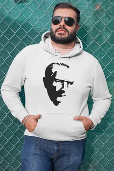 

Angemiel Wear ATATURK White Men 'S Hooded Sweatshirt