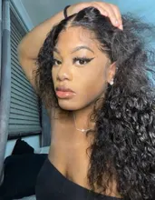 Curlymax onda profunda tiempo Hd transparente 13x6 frente de encaje pelucas de cabello humano Pre arrancado de agua brasileña Frontal rizado pelucas para mujeres