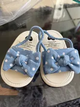 Zapatos de princesa con moño para niñas recién nacidas, sandalias antideslizantes de algodón de 0 a 18 meses para verano