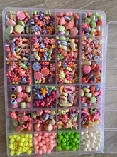 Cuentas hechas a mano DIY de 24 rejillas, juguetes para niños con accesorios, conjunto de pulseras tejidas para niña, fabricación de joyas, juguetes creativos, regalo para niños