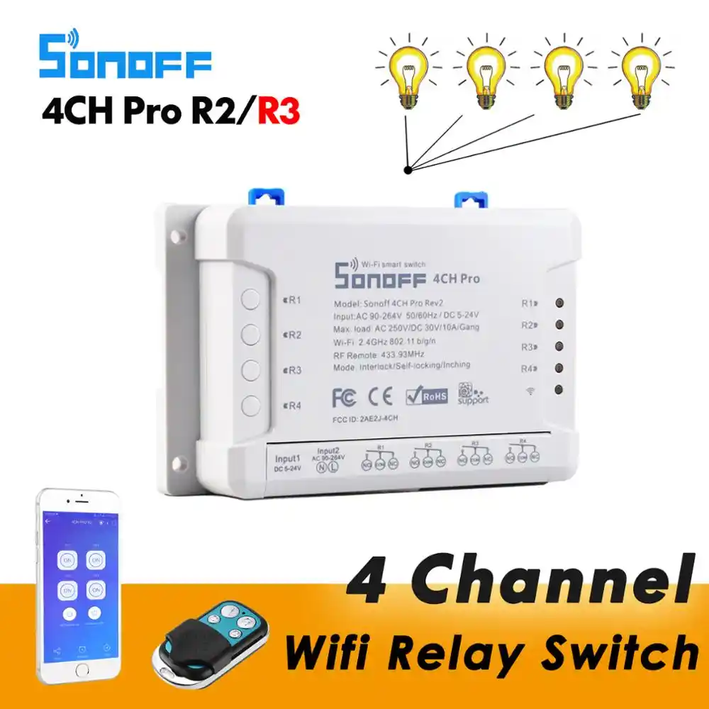 sonoff 4ch google home