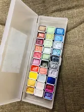 Juego de Acuarelas con perlas metálicas para decoración de uñas, Set de 30 colores, colores sólidos, colores Acuarelas