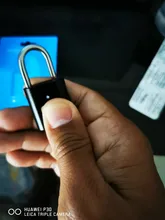 HISMAHO-candado de huella dactilar inteligente, impermeable, recargable por USB, antirrobo, Mini cerradura eléctrica para estuche de equipaje