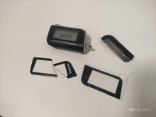 2 uds/lote A93 llavero caso cubierta de cristal para 2 uds StarLine A93 A63 A39 A36 lcd Control remoto clave cadena 2 coche sistema de alarma