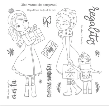 

Spanish christmas stamp Clear Stamp for Scrapbooking Transparent Silicone Rubber DIY Photo Album Decor Y1033