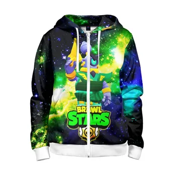 

Children's sweatshirt 3D with zipper guard Rico Brawl Stars