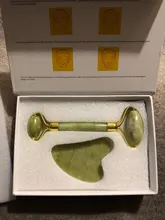Rodillo de Jade Xiuyu Gua sha de piedra Natural, tablero raspador Guasha, conjunto de cuarzo, herramienta de masaje Facial, Estiramiento Facial, masajeador antiarrugas Delgado