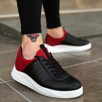 

BA0031 Sneakers Black White Red Bottom Men Shoes. Van, chaussure, air, para, flip, cover, lace, shoelaces, loafer, insol