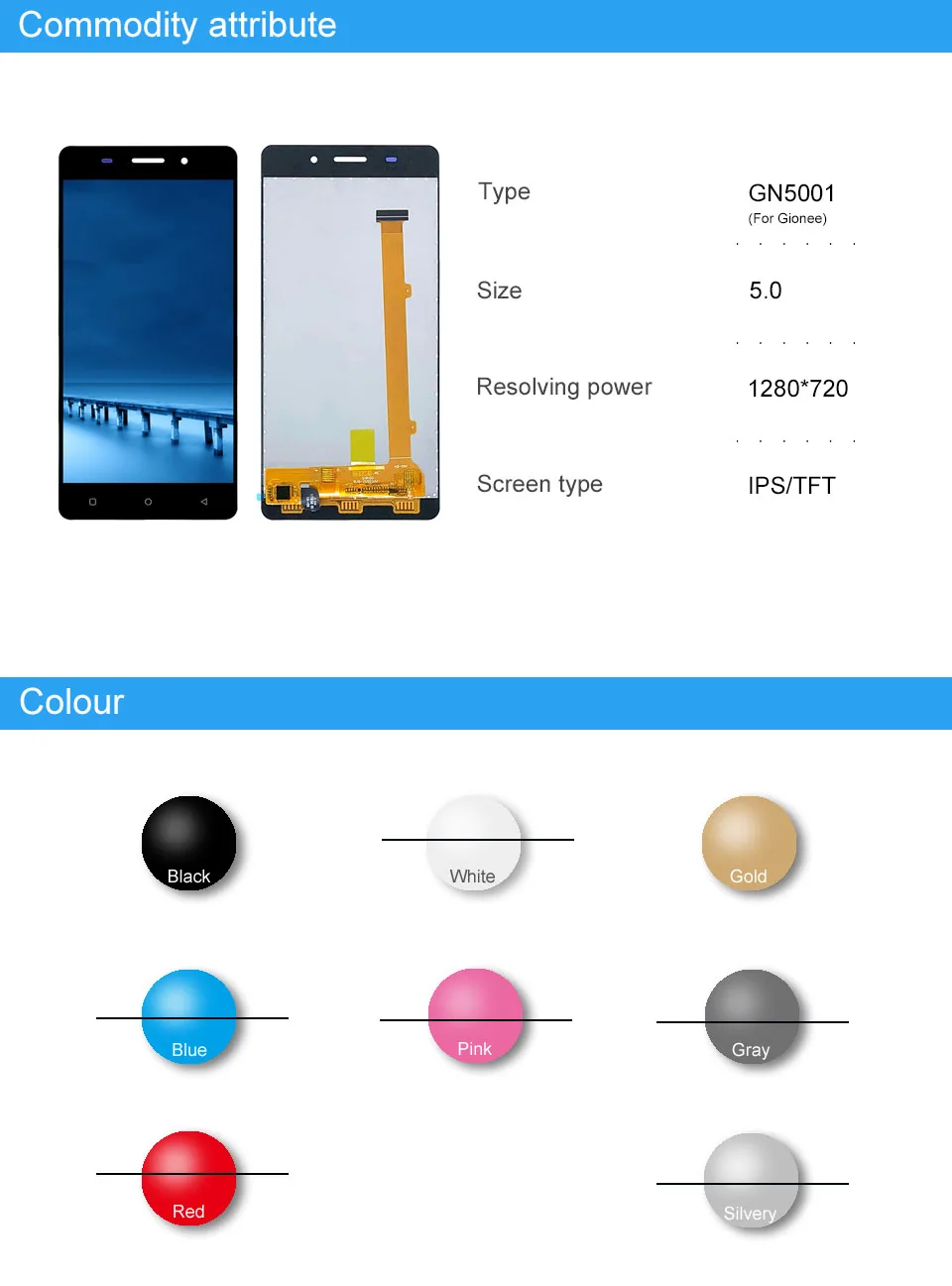 5,0 ''Полный ЖК-дисплей для Gionee GN5001s/GN5001 5001 ЖК-дисплей с сенсорным экраном дигитайзер в сборе для Gionee GN5001 дисплей Запчасти