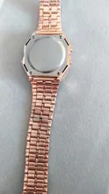 Reloj digital vintage para hombres y mujeres, pulsera con pantalla led electrónica de oro y plata para militares, en color negro, ideal para deportes y regalo