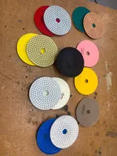 16 Uds almohadillas de pulido de diamante de 4 pulgadas 100mm húmedo/seco de piedra de granito de mármol pulido Uso de Set de discos