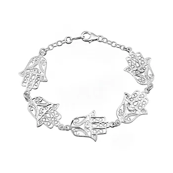 

Law silver bracelet 925m. Hands Fatima openwork [AA4257]