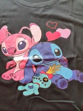 Playera con puntadas de Disney para mujer, camiseta de dibujos animados, camiseta blanca a la moda para hombre y mujer, gran oferta