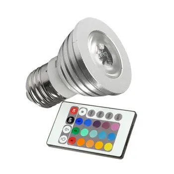 

Led bulb RGB E27 3W with remote control