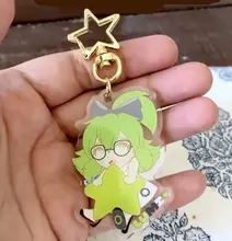 FANGQINGMAO-llavero personalizado de acrílico, charm, transparente, de plástico epoxi, transparente