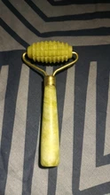 Rodillo de Jade para masaje Facial, masajeador verde de piedra Natural, levantamiento de cuello y cara, herramientas de cuidado de la piel, 2 uds.