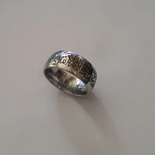 Sifisrri 8mm árabe islámica anillos con escrituras Acero inoxidable religioso oración musulmana banda Anillo para hombres regalo de joyas de fiesta Anillo
