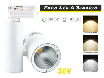 

Headlight lamp Led track 30W Mono phase CCT CRI 90 white casing 2700K 4000K 6000K 3 In 1 light hold 24 degree
