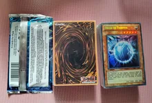100 Uds Yu Gi Oh Anime japonés 100 diferentes inglés ala tarjeta dragón gigante soldado dragón del cielo tarjeta Flash niños juguete para regalo