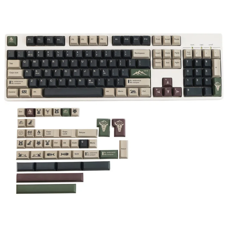 GMK Wild Keycaps PBT DYE-Sublimation Mechanical Keyboards Key Cap 144 Keys  Cherry Profile For MX Switch GH60/64/68/84/87/980/104