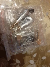 Chapado en oro estéreo con Clip 3,5mm 3 polos 4 Reparación de postes de auriculares Cable con enchufe de clavija de enchufe de Audio Jack conector de soldadura