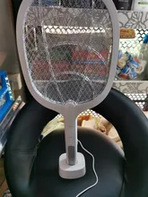 Raqueta antimosquitos eléctrica de 3000V, lámpara UV, USB, 1200mAh, recargable, para verano