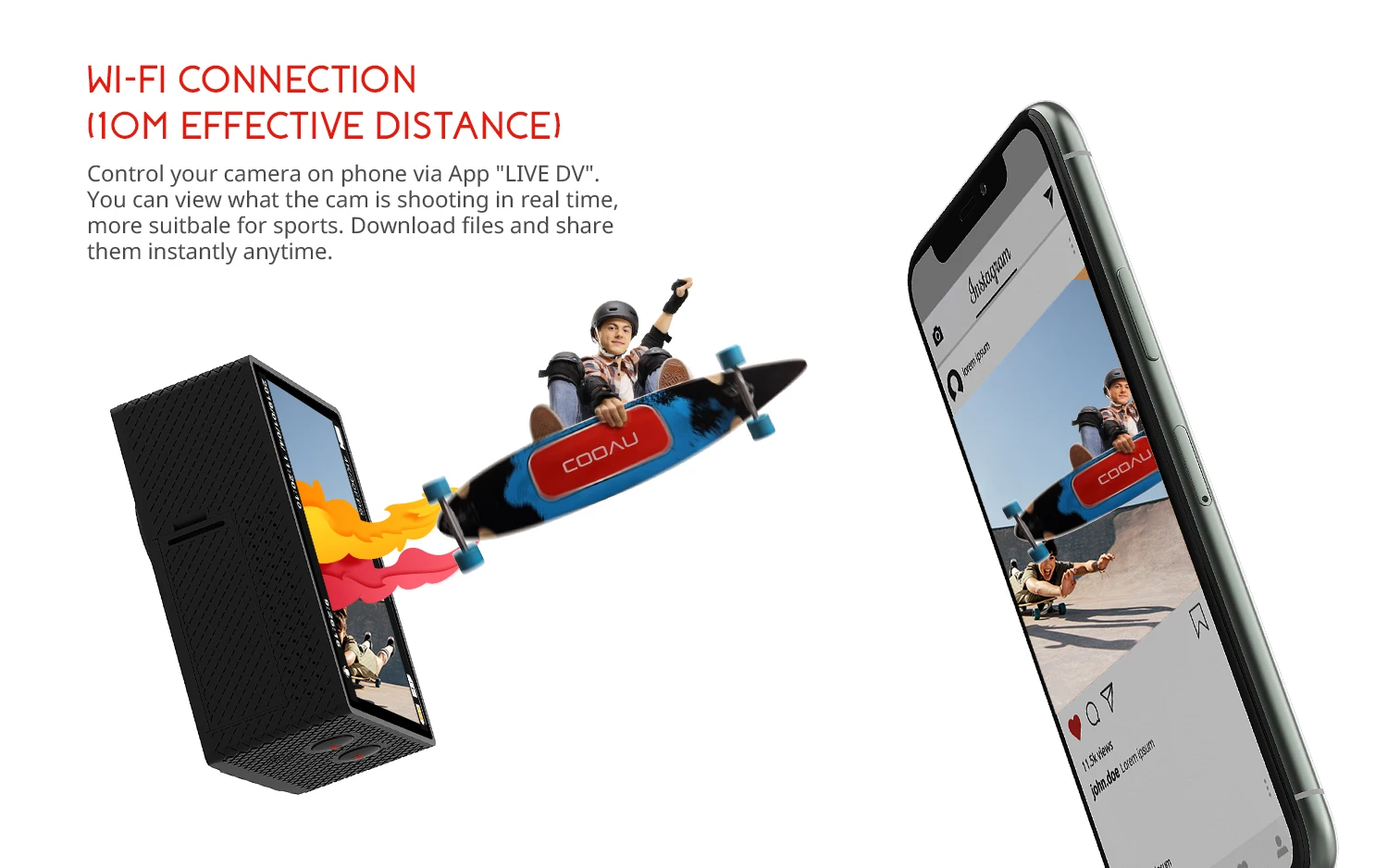COOAU SPC06 Action Camera Ultra HD 4K / 60fps WiFi