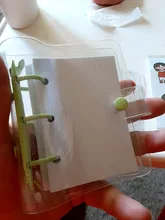 MINKYS Kawaii brillante Mini Bling bolsillo 3 Ring Binder diario cuaderno diario del programa DIY libro de fotos coreano papelería de la escuela