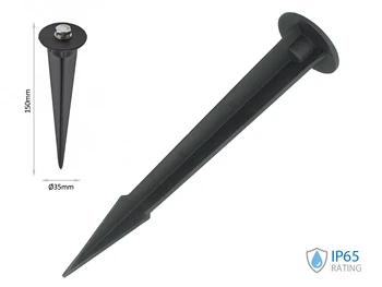 

Aluminum picket for headlights Led Flood Light black color model Small Diameter 35mm height 150mm SKU-7535