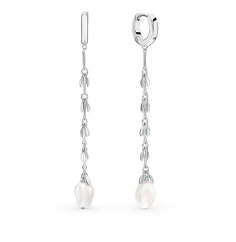 

Silver earrings with pearls sunlight sample 925