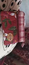 Monedero de tela de algodón multicapa con flores para mujer, cartera para tarjetas de mujer, bolso cambiador pequeño Retro de lona, bolsa de mano para mujer