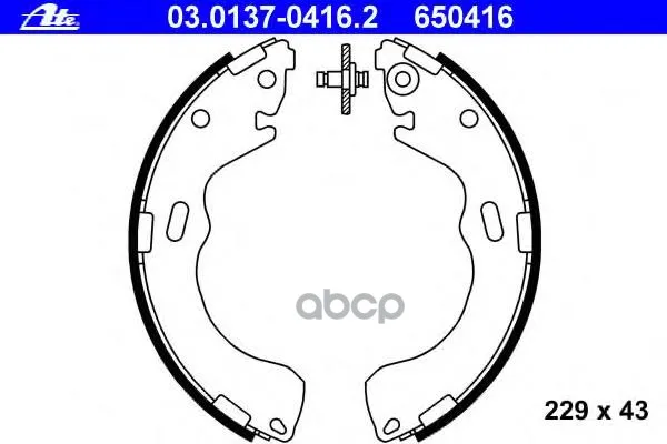 Колодки Тормозные Барабанные Ford- Maverick- 2.3 16v Mazda- Tribute(Ep)- 2.0 4wd Ate арт. 03.0137-0416.2