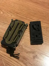 Bolsa de revista táctica Molle para Ar15 M4 5,56 7,62 9mm escorpión rápido Mag de liberación rápida Mag TPR funda con cubierta caja de engranaje de caza