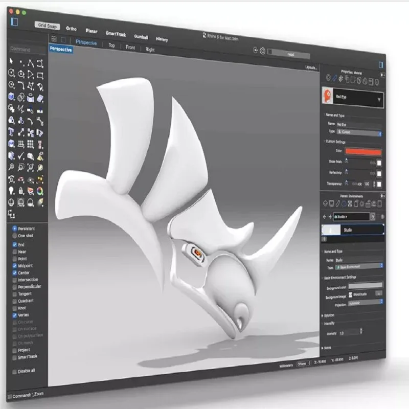 Rinoceronte 7 para Mac, software de modelado 3D, última versión