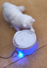 Fuente de Gato de 2L con luz azul, dispensador de agua automático alimentado por USB, alimentador de gatos, filtro de bebida para gatos y perros, proveedor de mascotas