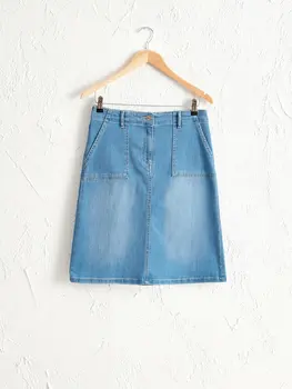 

Pockets Jean Skirt