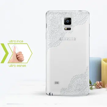 

Personalized Custom Samsung Galaxy Note 4 Slim Clear Silicone Phone Cover (Lace Temalı-10)