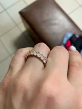 Huitan-anillos de promesa de amor para mujer, joyería de boda, cristal cuadrado pavimentado, circonita, anillo de compromiso de boda elegante, nuevo