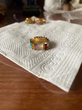 DIEZI Boho gemelos de perla para oreja pendiente para las mujeres de moda Zirconia cubica arcoiris piedras pendiente de Clip Bohemia oído brazalete joyería