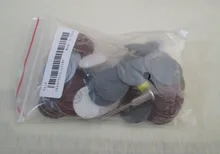 Discos de lijado de 1 pulgada + almohadilla de lijado de bucle, 1 pulgada + 1/8 pulgadas, conjunto mixto de lija, 100 Uds.