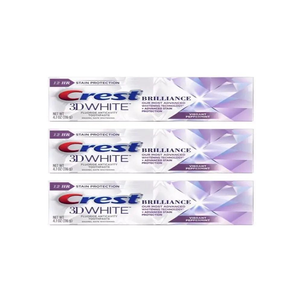 Crest 3D White Brilliance Freschezza Avanzata Di Grandi Dimensioni Bianco Istantaneo Denti Sani Denti Sensibili Alito Fresco Anti-Macchia